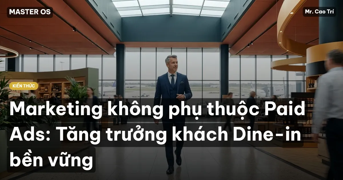 Marketing không phụ thuộc Paid Ads: Tăng trưởng khách Dine-in bền vững