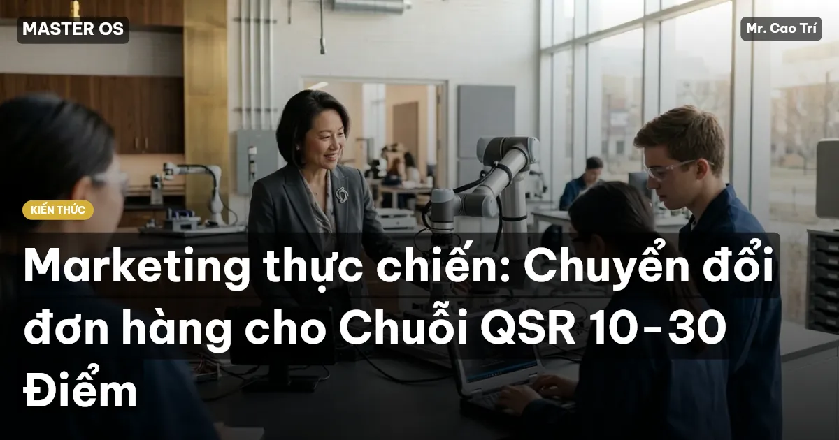 Marketing thực chiến: Chuyển đổi đơn hàng cho Chuỗi QSR 10-30 Điểm