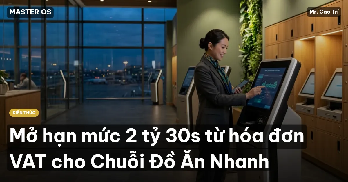 Mở hạn mức 2 tỷ 30s từ hóa đơn VAT cho Chuỗi Đồ Ăn Nhanh