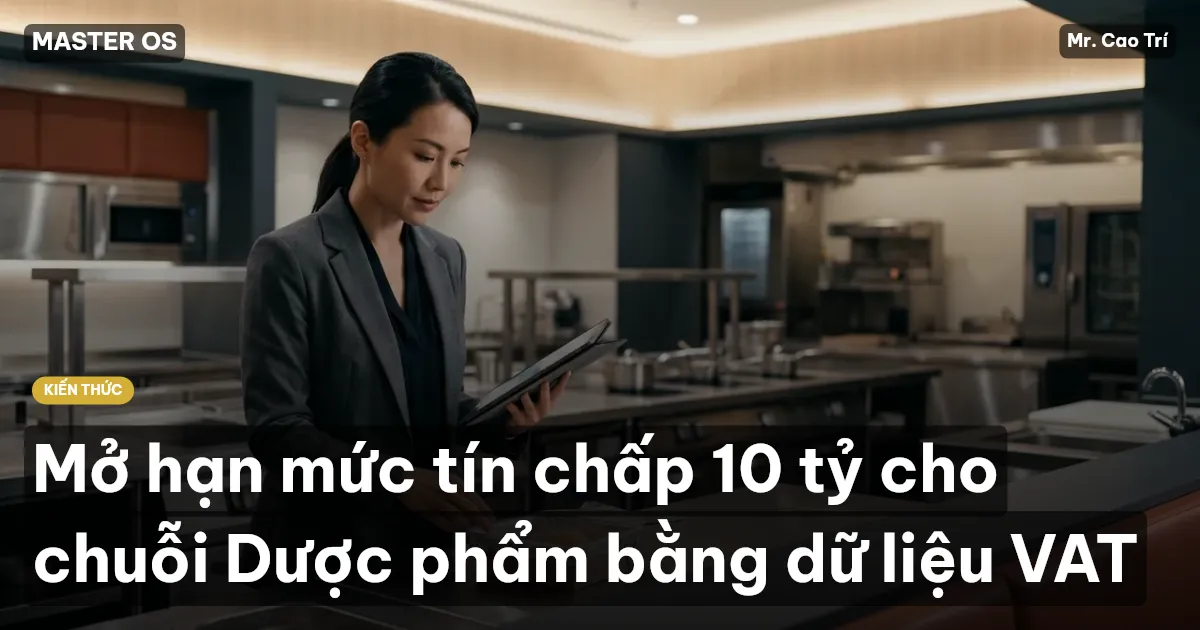 Mở hạn mức tín chấp 10 tỷ cho chuỗi Dược phẩm bằng dữ liệu VAT