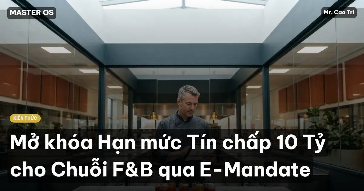 Mở khóa Hạn mức Tín chấp 10 Tỷ cho Chuỗi F&B qua E-Mandate