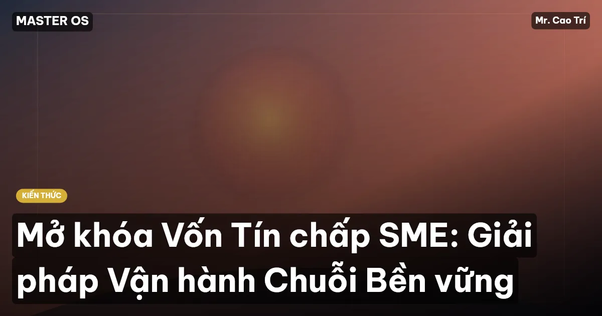 Mở khóa Vốn Tín chấp SME: Giải pháp Vận hành Chuỗi Bền vững