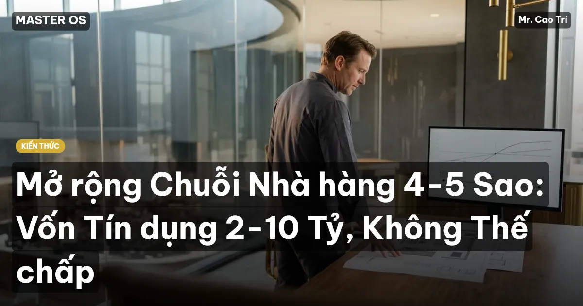 Mở rộng Chuỗi Nhà hàng 4-5 Sao: Vốn Tín dụng 2-10 Tỷ, Không Thế chấp