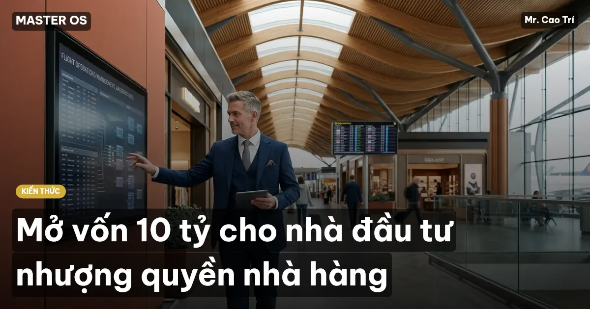 Mở vốn 10 tỷ cho nhà đầu tư nhượng quyền nhà hàng