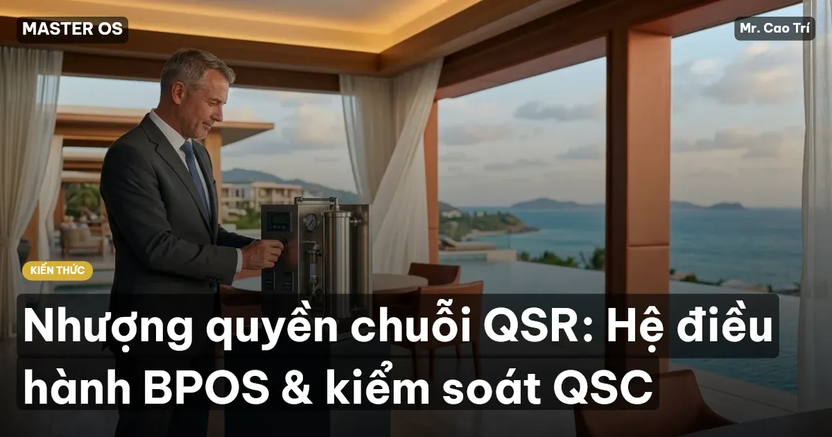 Nhượng quyền chuỗi QSR: Hệ điều hành BPOS & kiểm soát QSC