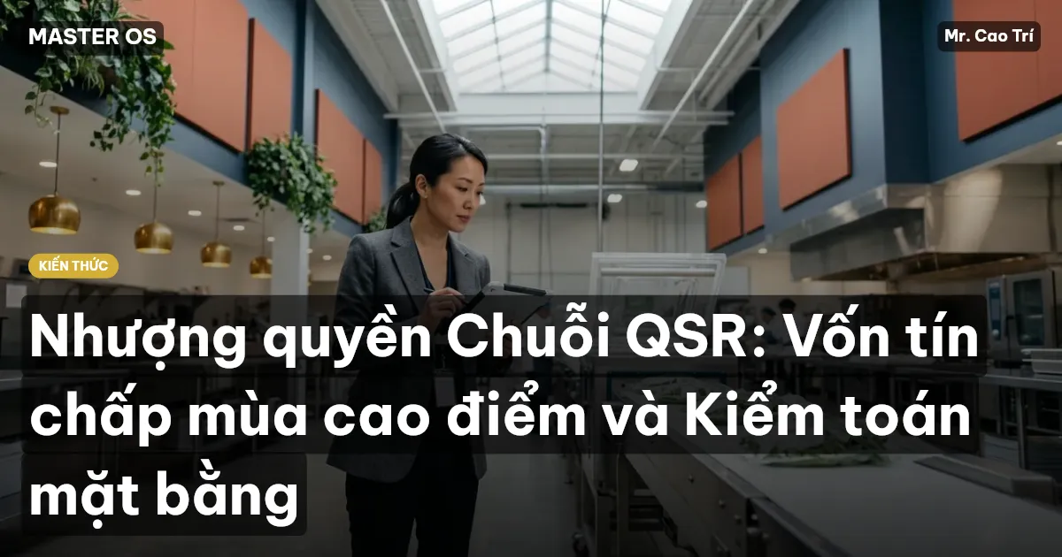 Nhượng quyền Chuỗi QSR: Vốn tín chấp mùa cao điểm và Kiểm toán mặt bằng