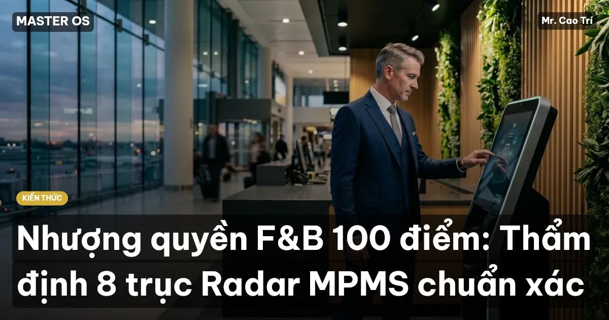 Nhượng quyền F&B 100 điểm: Thẩm định 8 trục Radar MPMS chuẩn xác
