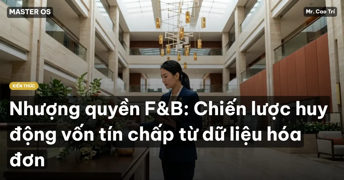 Nhượng quyền F&B: Chiến lược huy động vốn tín chấp từ dữ liệu hóa đơn