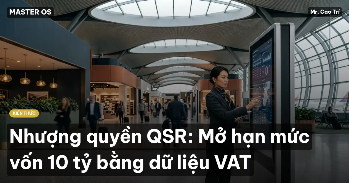 Nhượng quyền QSR: Mở hạn mức vốn 10 tỷ bằng dữ liệu VAT