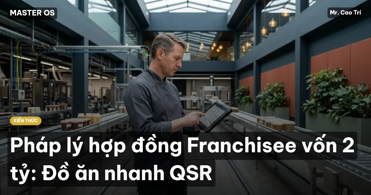 Pháp lý hợp đồng Franchisee vốn 2 tỷ: Đồ ăn nhanh QSR