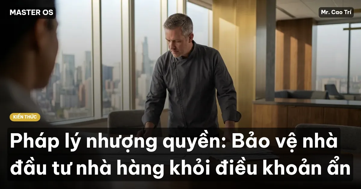 Pháp lý nhượng quyền: Bảo vệ nhà đầu tư nhà hàng khỏi điều khoản ẩn