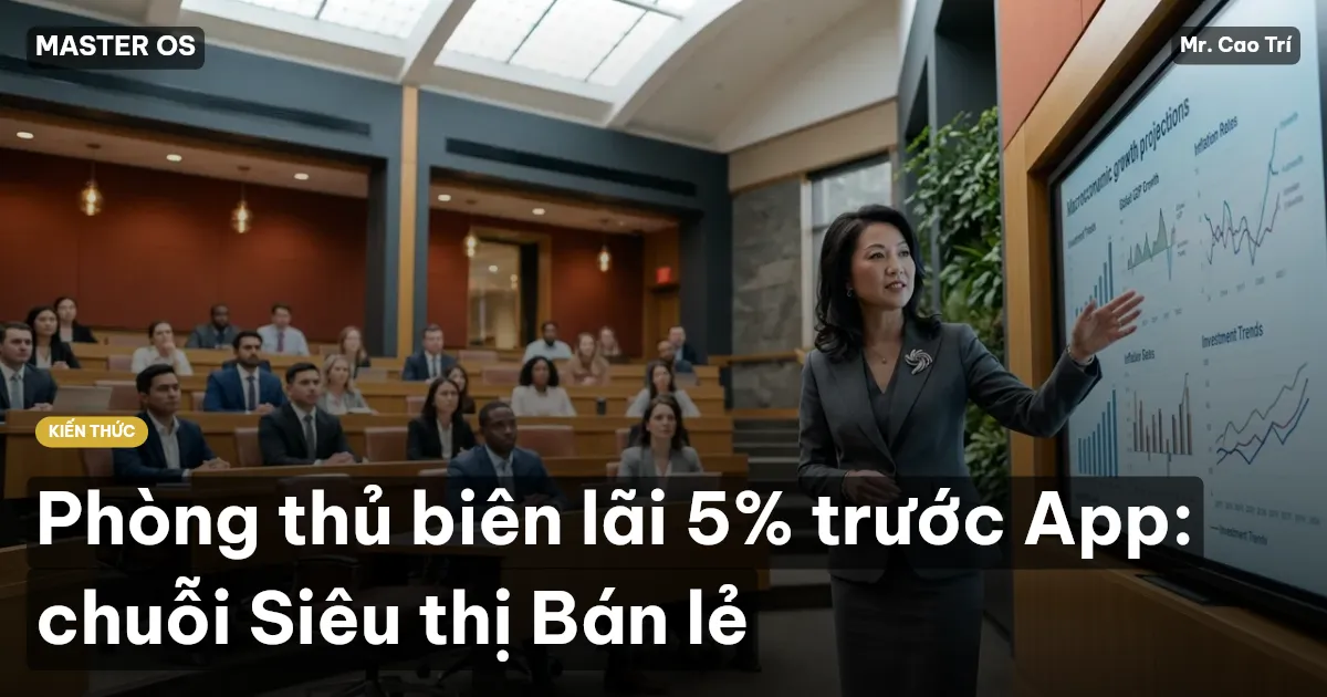 Phòng thủ biên lãi 5% trước App: chuỗi Siêu thị Bán lẻ