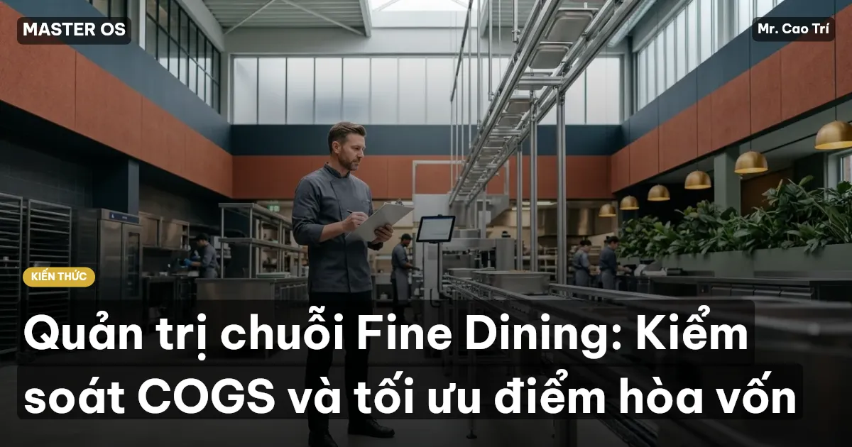 Quản trị chuỗi Fine Dining: Kiểm soát COGS và tối ưu điểm hòa vốn