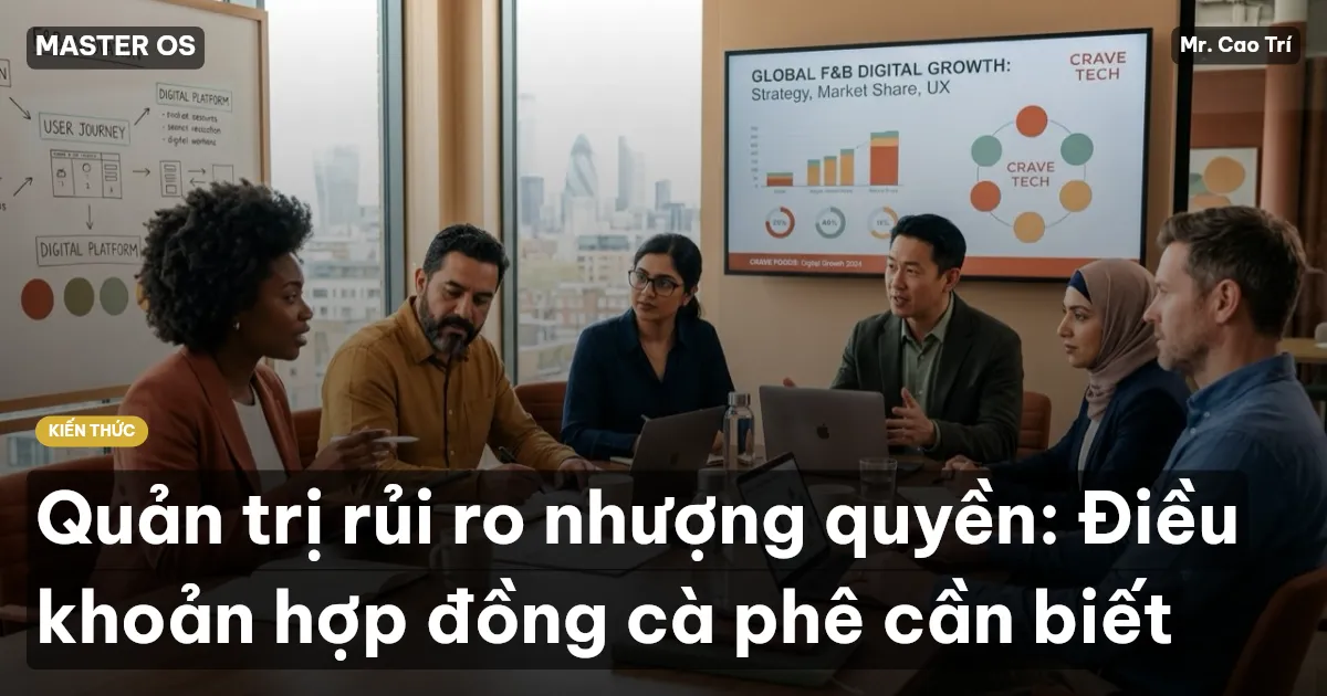Quản trị rủi ro nhượng quyền: Điều khoản hợp đồng cà phê cần biết