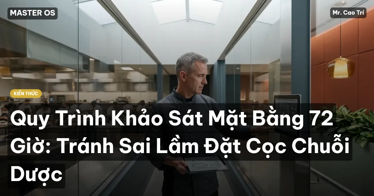 Quy Trình Khảo Sát Mặt Bằng 72 Giờ: Tránh Sai Lầm Đặt Cọc Chuỗi Dược