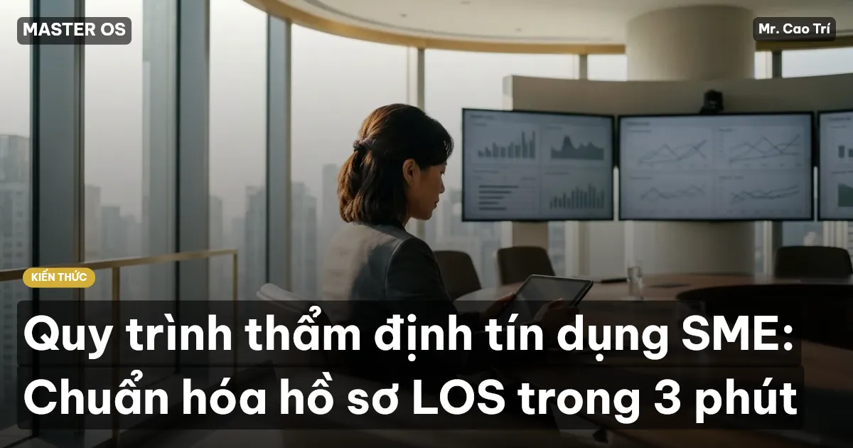 Quy trình thẩm định tín dụng SME: Chuẩn hóa hồ sơ LOS trong 3 phút
