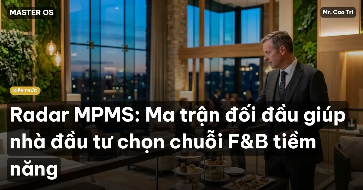 Radar MPMS: Ma trận đối đầu giúp nhà đầu tư chọn chuỗi F&B tiềm năng