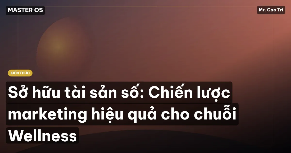 Sở hữu tài sản số: Chiến lược marketing hiệu quả cho chuỗi Wellness
