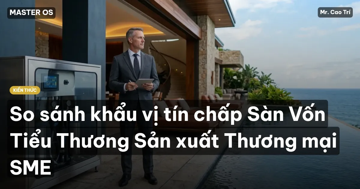 So sánh khẩu vị tín chấp Sàn Vốn Tiểu Thương Sản xuất Thương mại SME