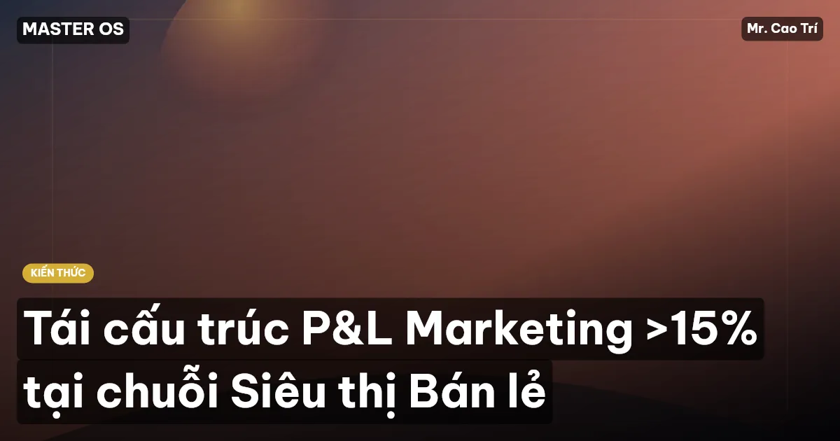 Tái cấu trúc P&L Marketing >15% tại chuỗi Siêu thị Bán lẻ