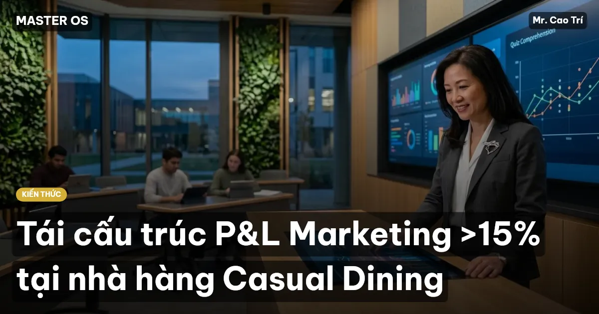 Tái cấu trúc P&L Marketing >15% tại nhà hàng Casual Dining