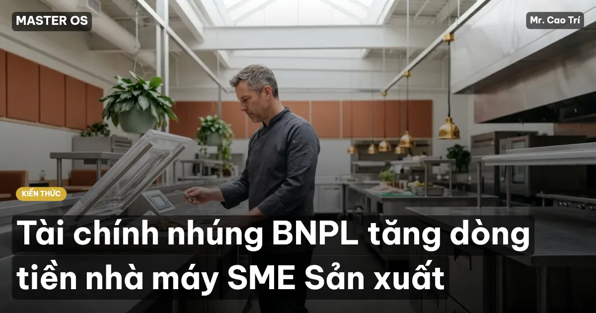 Tài chính nhúng BNPL tăng dòng tiền nhà máy SME Sản xuất