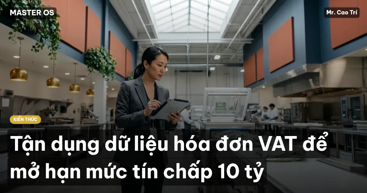 Tận dụng dữ liệu hóa đơn VAT để mở hạn mức tín chấp 10 tỷ