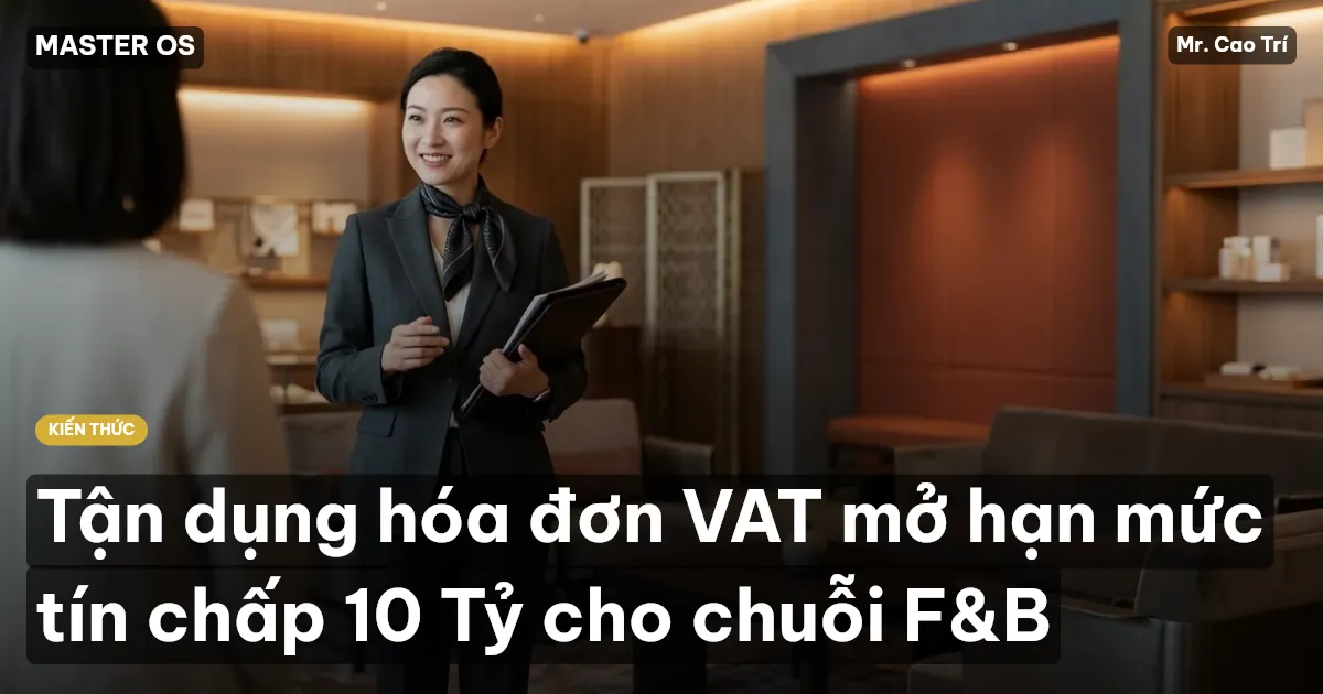 Tận dụng hóa đơn VAT mở hạn mức tín chấp 10 Tỷ cho chuỗi F