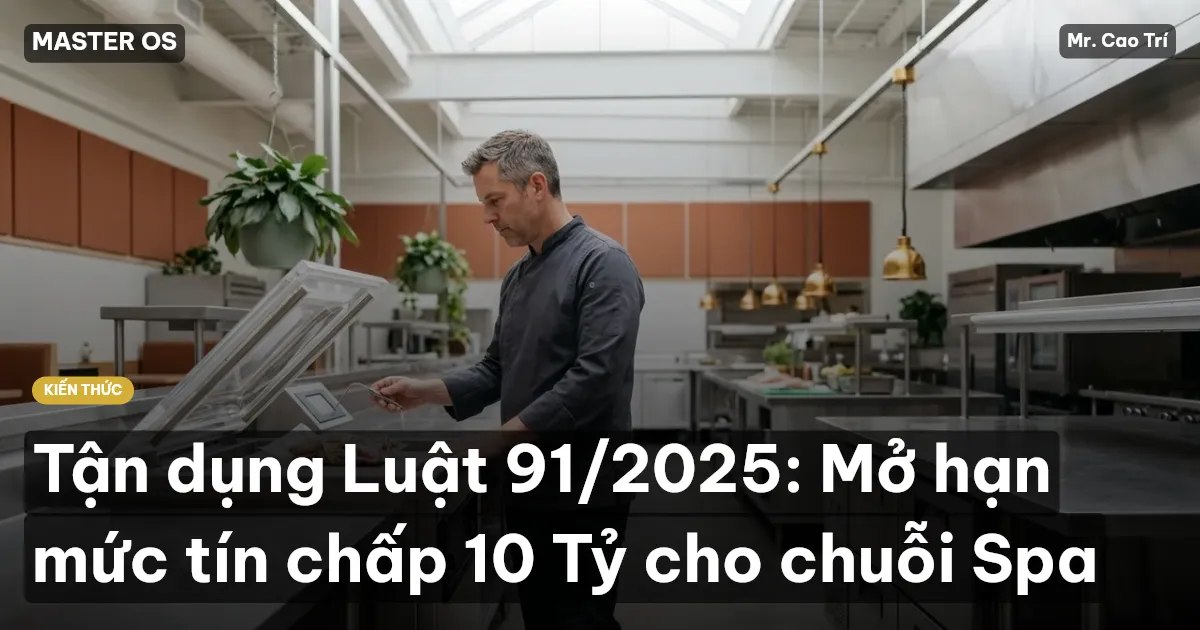 Tận dụng Luật 91/2025: Mở hạn mức tín chấp 10 Tỷ cho chuỗi Spa