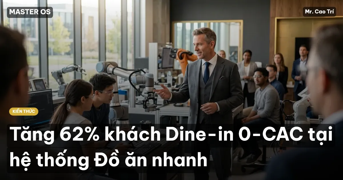 Tăng 62% khách Dine-in 0-CAC tại hệ thống Đồ ăn nhanh