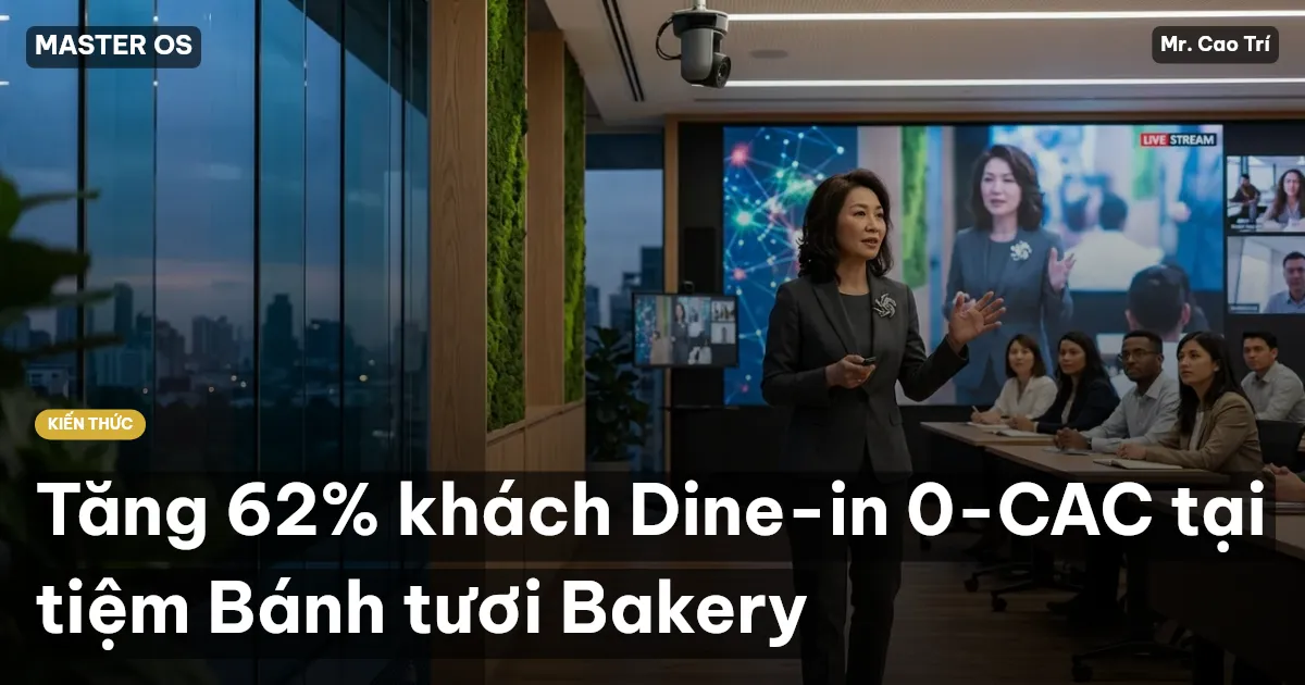 Tăng 62% khách Dine-in 0-CAC tại tiệm Bánh tươi Bakery