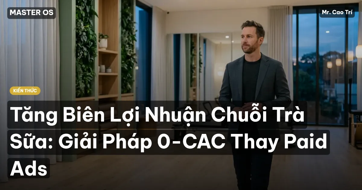 Tăng Biên Lợi Nhuận Chuỗi Trà Sữa: Giải Pháp 0-CAC Thay Paid Ads