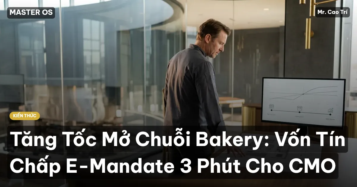 Tăng Tốc Mở Chuỗi Bakery: Vốn Tín Chấp E-Mandate 3 Phút Cho CMO