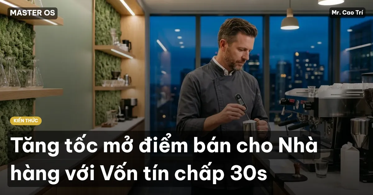 Tăng tốc mở điểm bán cho Nhà hàng với Vốn tín chấp 30s