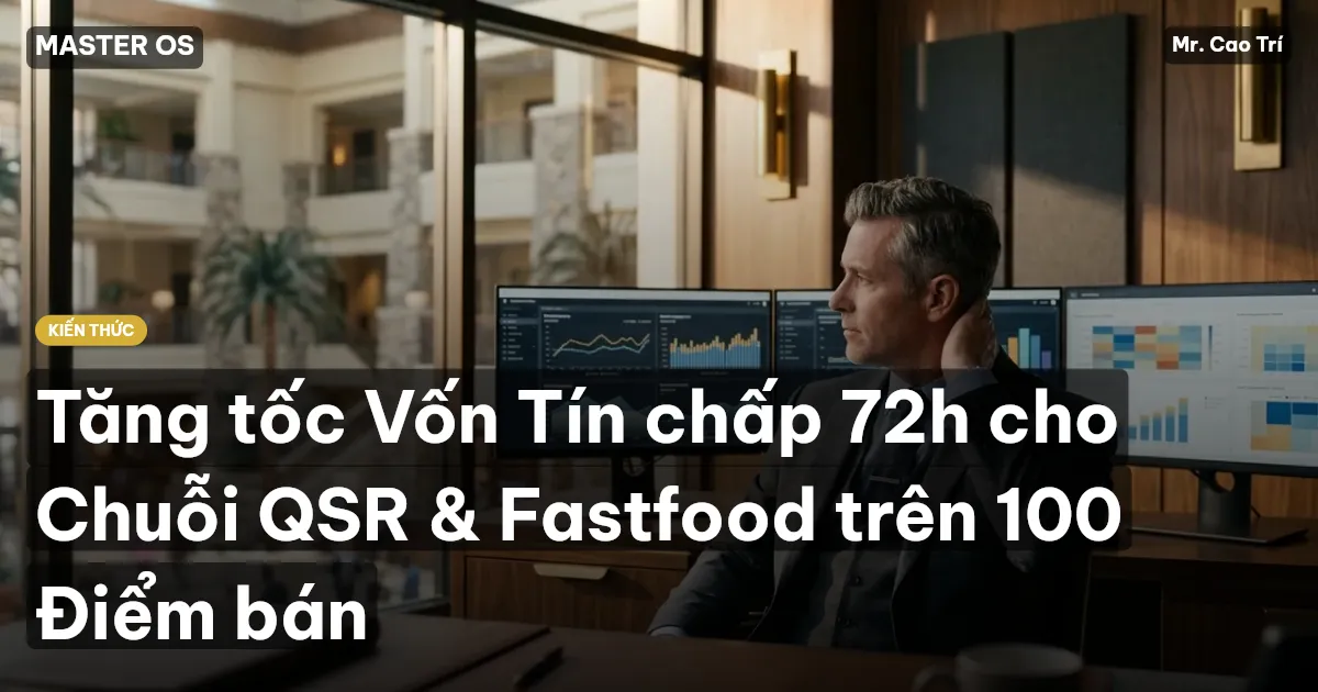 Tăng tốc Vốn Tín chấp 72h cho Chuỗi QSR & Fastfood trên 100 Điểm bán