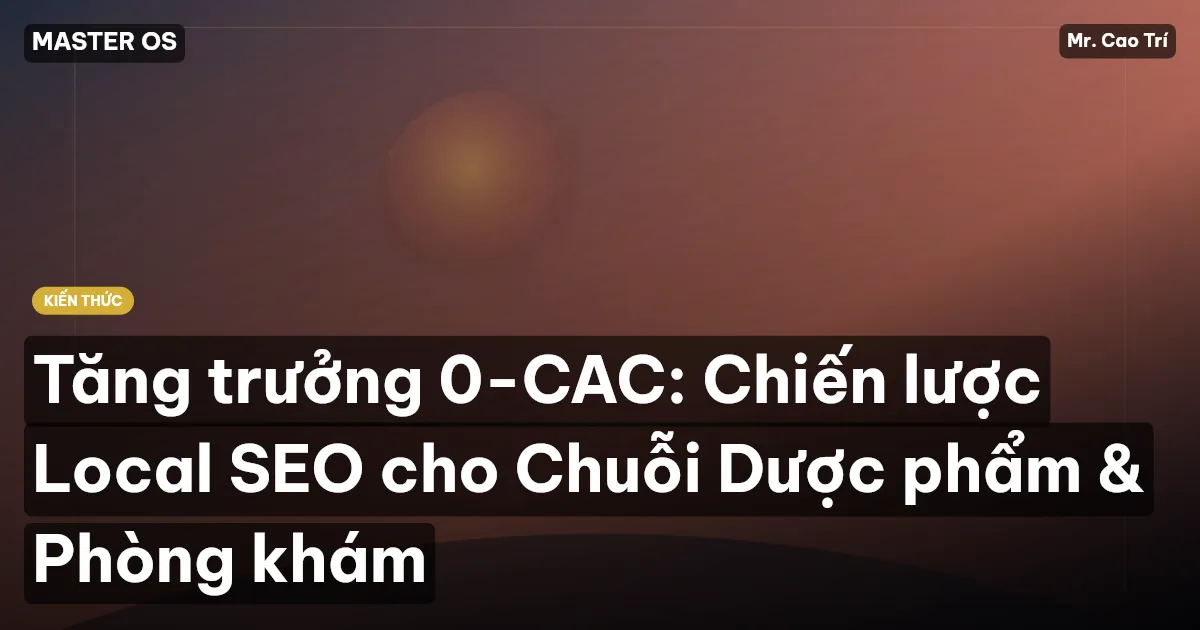 Tăng trưởng 0-CAC: Chiến lược Local SEO cho Chuỗi Dược phẩm & Phòng khám
