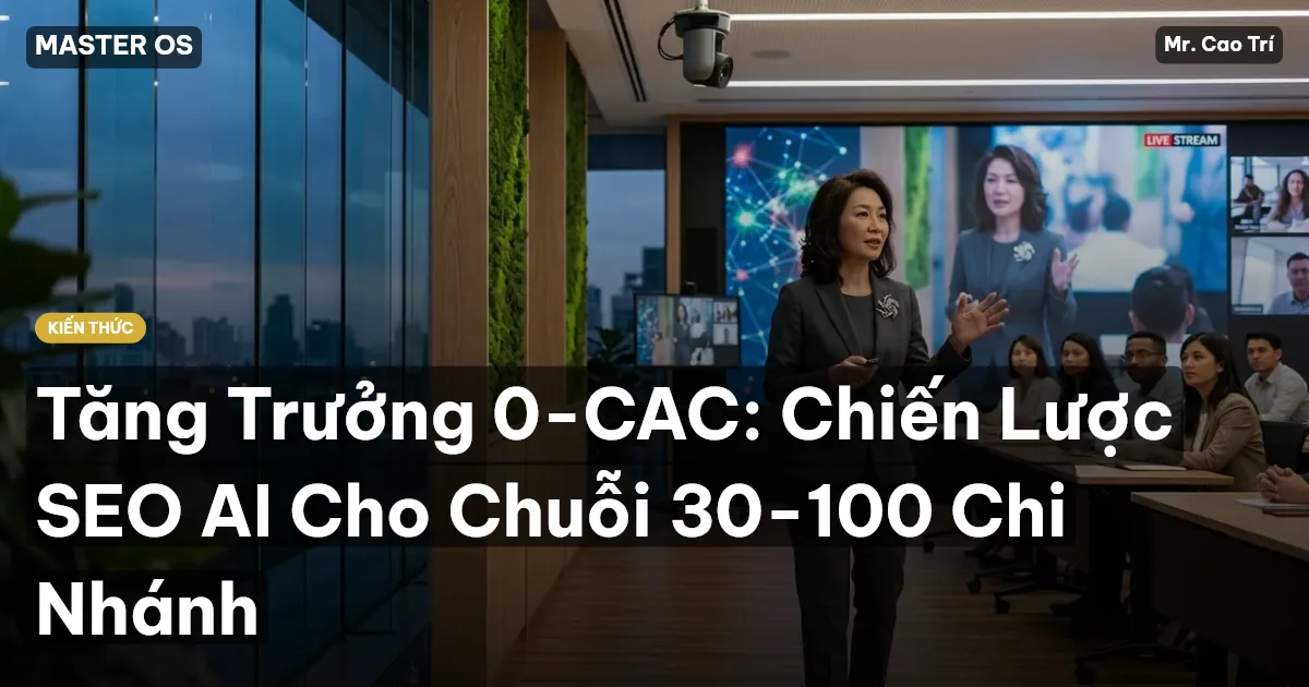 Tăng Trưởng 0-CAC: Chiến Lược SEO AI Cho Chuỗi 30-100 Chi Nhánh
