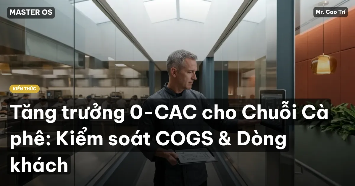 Tăng trưởng 0-CAC cho Chuỗi Cà phê: Kiểm soát COGS & Dòng khách