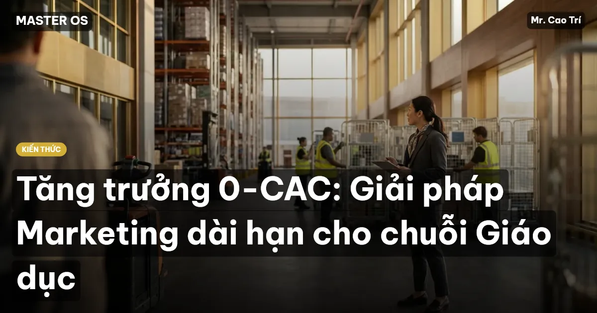 Tăng trưởng 0-CAC: Giải pháp Marketing dài hạn cho chuỗi Giáo dục