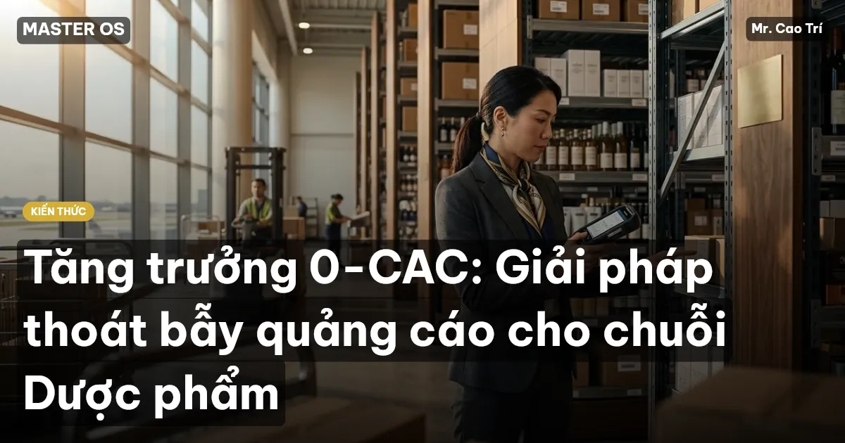 Tăng trưởng 0-CAC: Giải pháp thoát bẫy quảng cáo cho chuỗi Dược phẩm