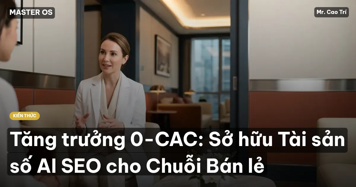 Tăng trưởng 0-CAC: Sở hữu Tài sản số AI SEO cho Chuỗi Bán lẻ