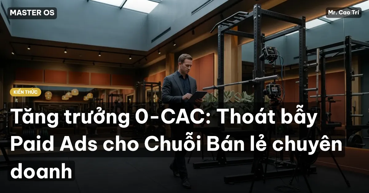 Tăng trưởng 0-CAC: Thoát bẫy Paid Ads cho Chuỗi Bán lẻ chuyên doanh