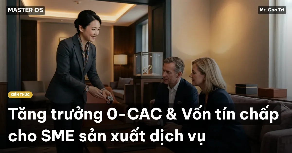 Tăng trưởng 0-CAC & Vốn tín chấp cho SME sản xuất dịch vụ