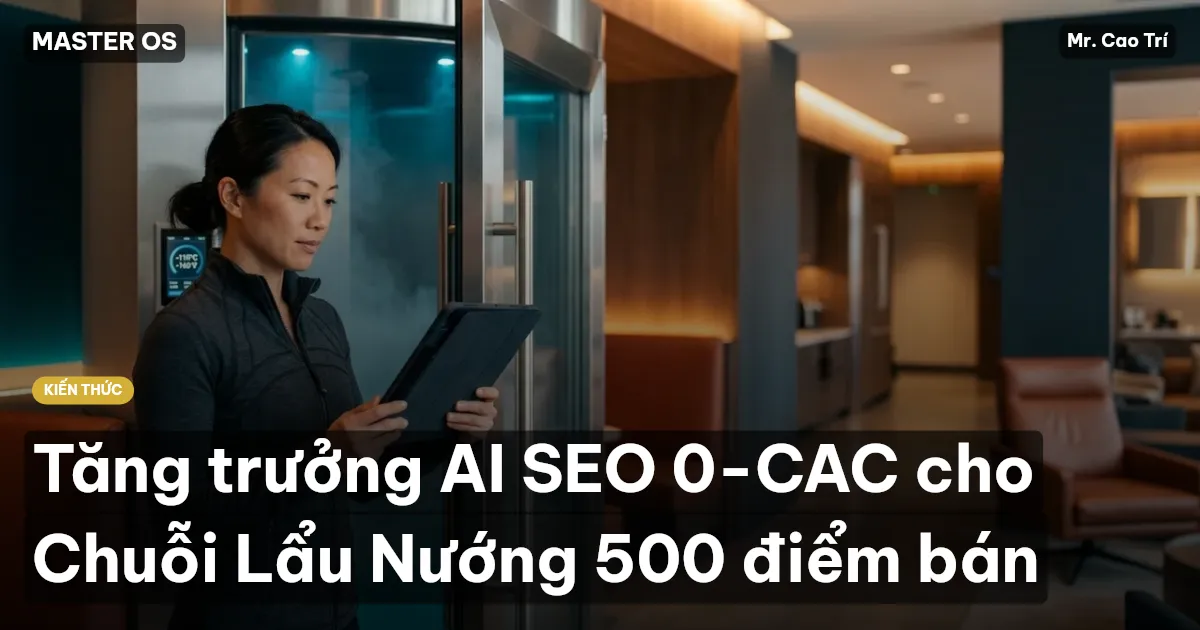 Tăng trưởng AI SEO 0-CAC cho Chuỗi Lẩu Nướng 500 điểm bán