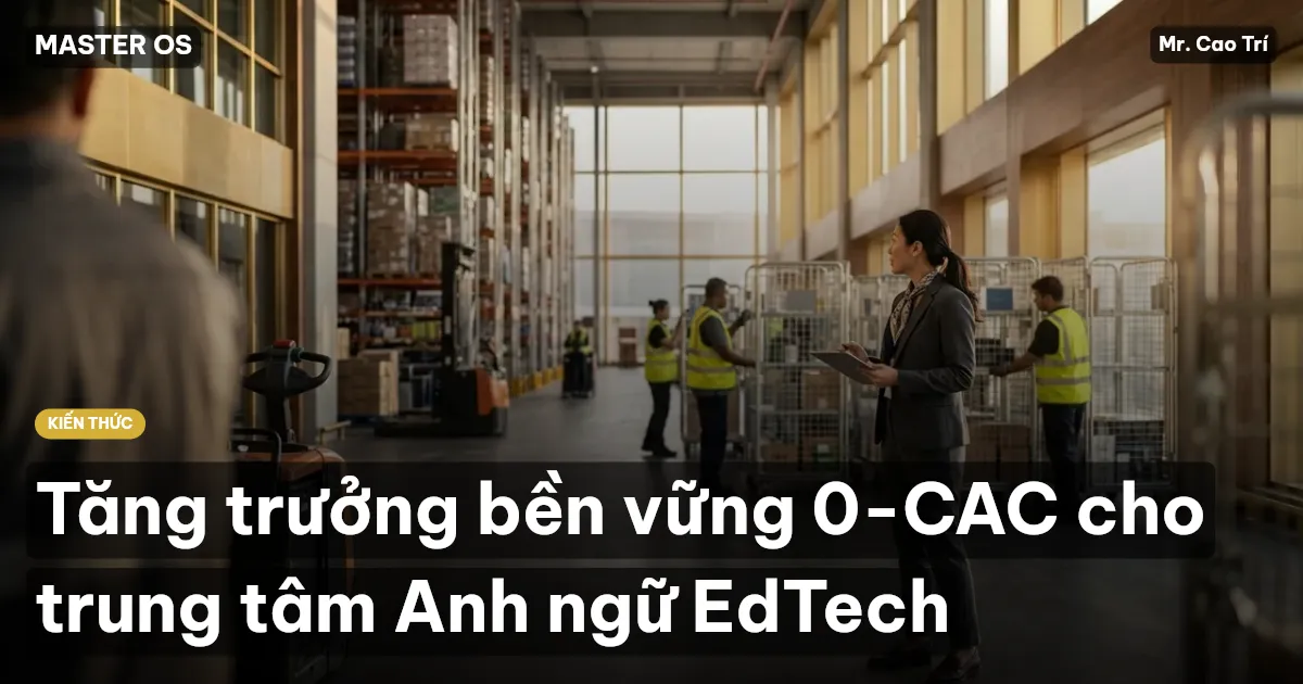 Tăng trưởng bền vững 0-CAC cho trung tâm Anh ngữ EdTech