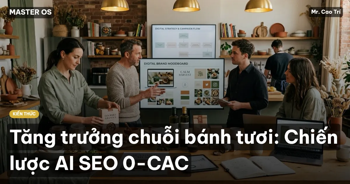 Tăng trưởng chuỗi bánh tươi: Chiến lược AI SEO 0-CAC