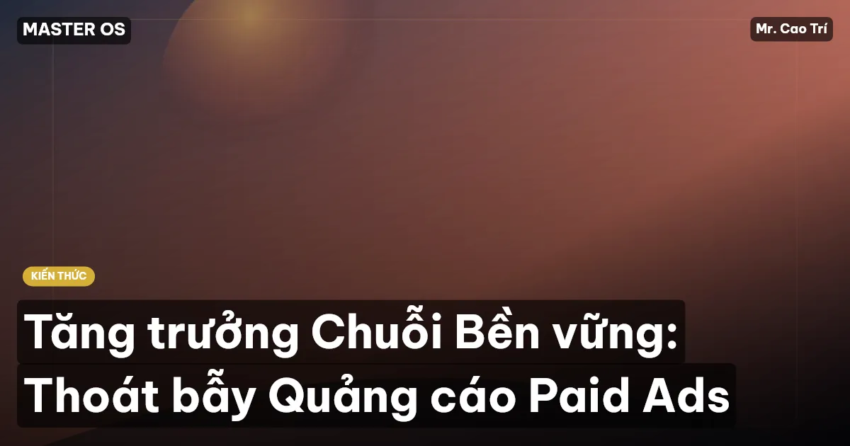 Tăng trưởng Chuỗi Bền vững: Thoát bẫy Quảng cáo Paid Ads