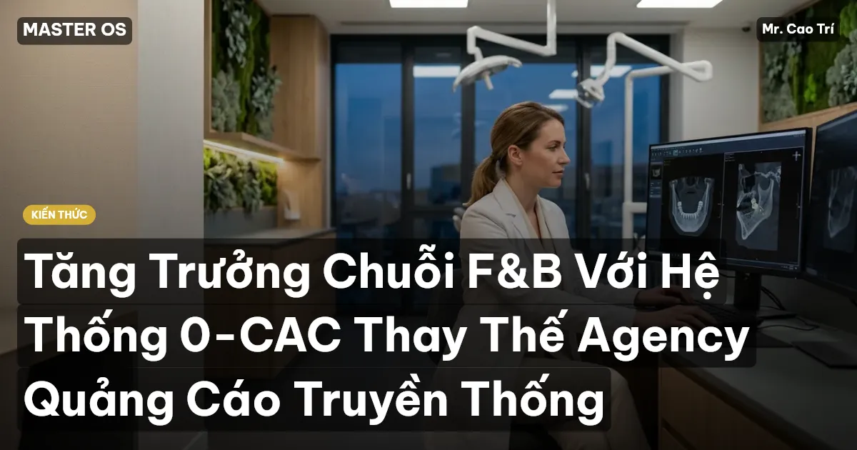Tăng Trưởng Chuỗi F&B Với Hệ Thống 0-CAC Thay Thế Agency Quảng Cáo Truyền Thống