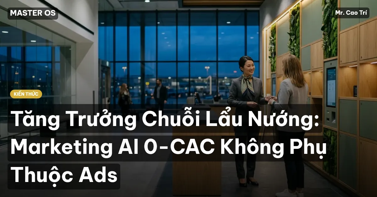 Tăng Trưởng Chuỗi Lẩu Nướng: Marketing AI 0-CAC Không Phụ Thuộc Ads