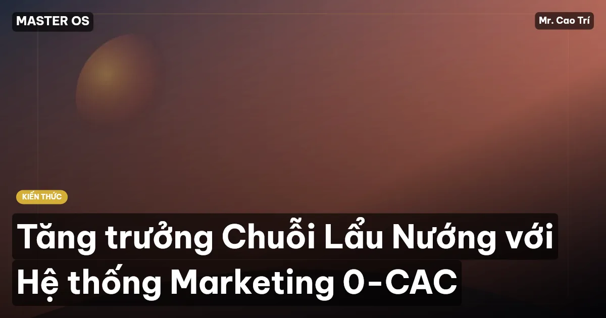 Tăng trưởng Chuỗi Lẩu Nướng với Hệ thống Marketing 0-CAC